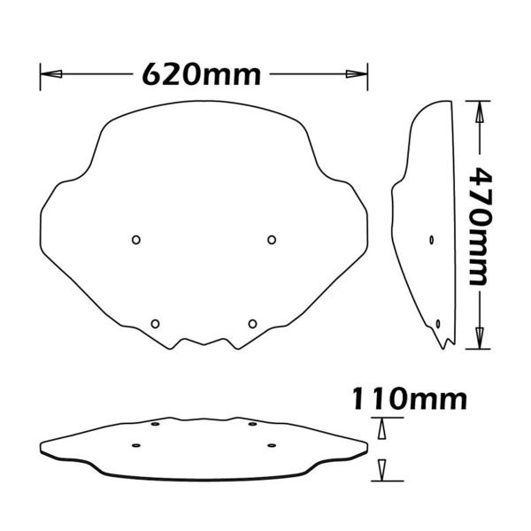 Isotta low transparent windscreen Can Am Spyder RS 2011-2016