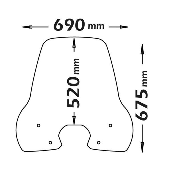 Cupolino Isotta trasparente Peugeot Belville 125 2017-2022