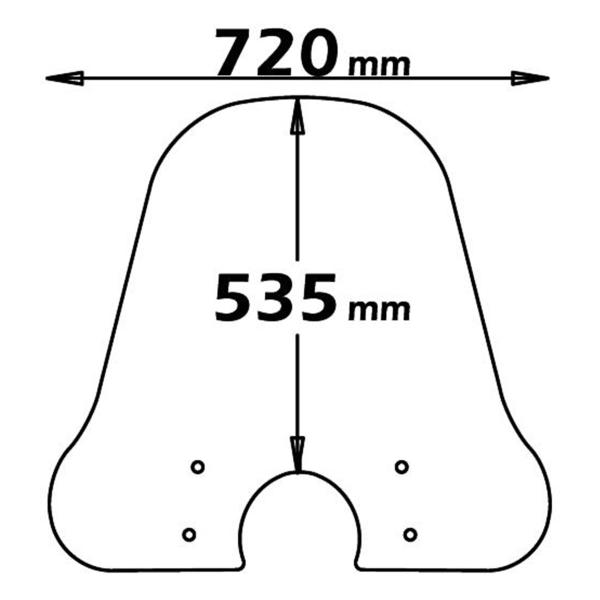 Isotta medium clean windscreen Piaggio Vespa 50PK 1980-1990
