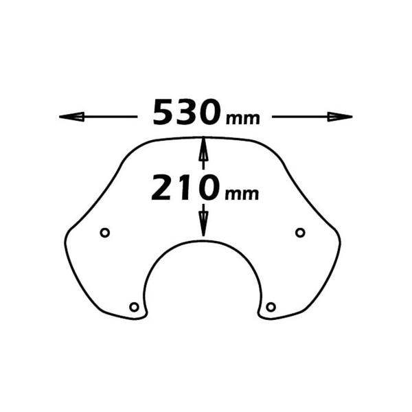 Isotta dark smoke windscreen Piaggio Vespa Primavera 125 2013-2018