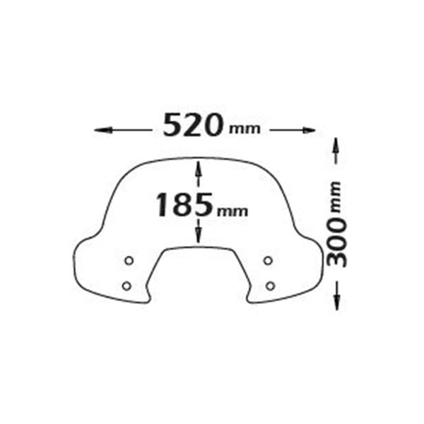 Cupolino Isotta fume scuro Piaggio Vespa Sprint 125 2014-2018