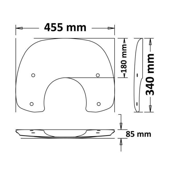 Cupolino Isotta fume chiaro Piaggio Vespa Primavera 125 2013-2019