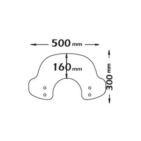 Isotta dark smoke windscreen Piaggio Vespa PX 125 1994-2006