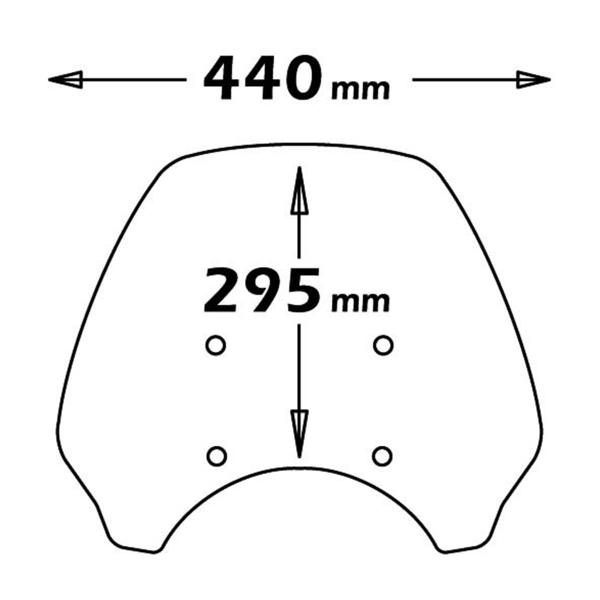 Isotta medium clean windscreen Triumph Bonneville 900 2008-2012