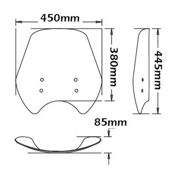 Isotta clean windscreen Moto Guzzi V9 Roamer 2018-2020