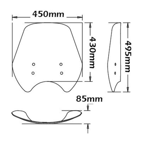 Cupolino Isotta fume chiaro medio Moto Guzzi V7III Milano 750 2018-2020