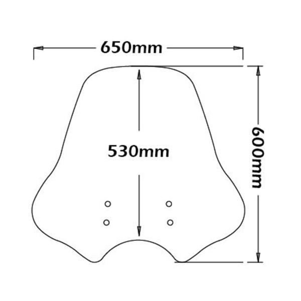 Isotta high clean windscreen Moto Guzzi V7III Stone 750 2017-2020