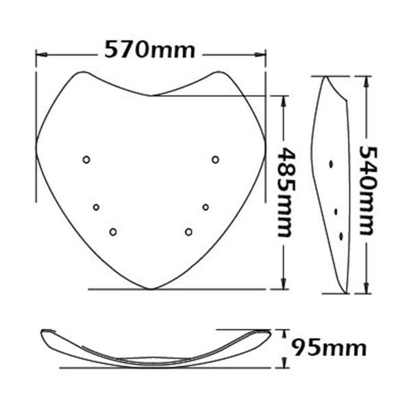 Isotta high clean windscreen Moto Guzzi Audace 1400 2017-2020