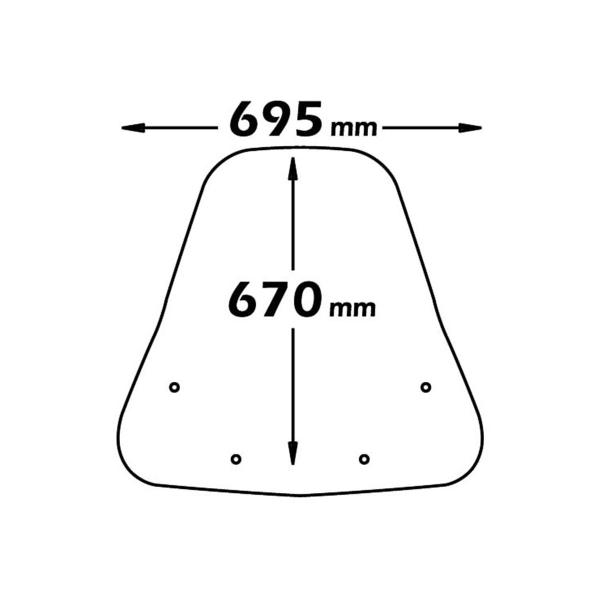 Isotta Classic transparent windscreen SYM HD EVO 125 2006-2016