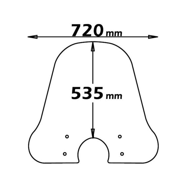 Isotta Classic transparent windscreen Piaggio Vespa PE 200