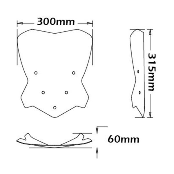 Isotta dark smoke windscreen BMW F800R 2015-2019