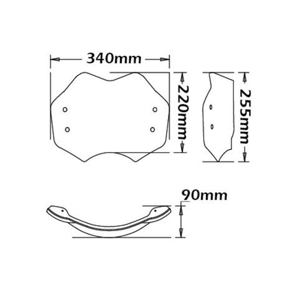 Isotta low transparent windscreen BMW RnineT 1200 2015-2020