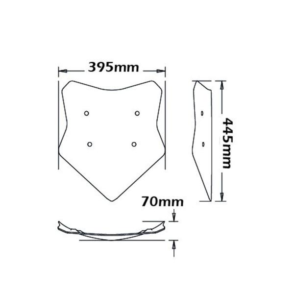 Cupolino Isotta fume scuro basso BMW S1000XR 2015-2019