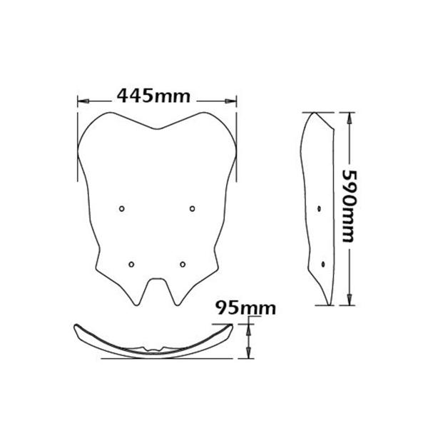 Isotta high transparent windscreen BMW R1200RS 2015-2018