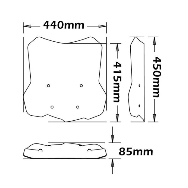 Isotta low transparent windscreen BMW F750GS 2018-2020