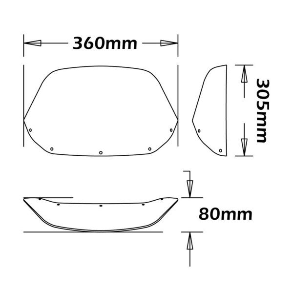 Cupolino Isotta trasparente alto Honda Africa Twin 750 1988-2002
