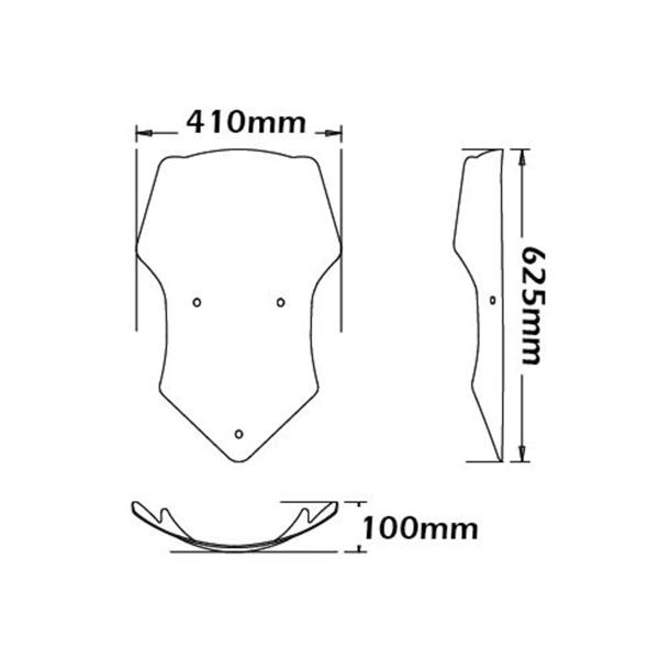 Cupolino Isotta fume chiaro alto Ducati Multistrada 1200 2010-2013