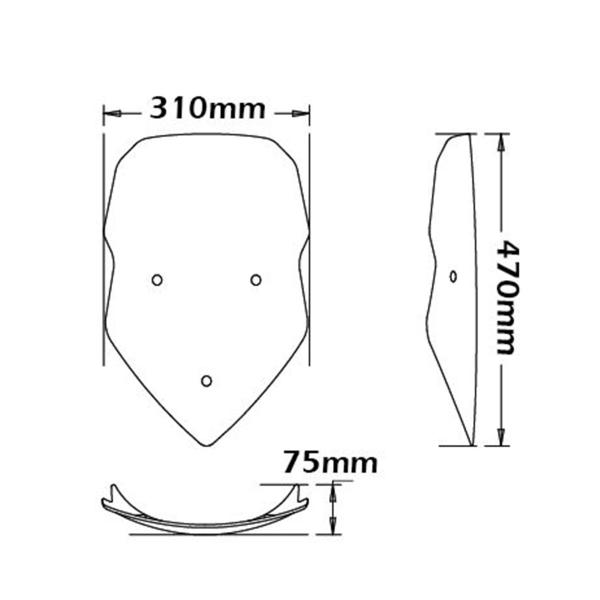 Isotta dark smoke windscreen Ducati Multistrada 1200 2010-2013