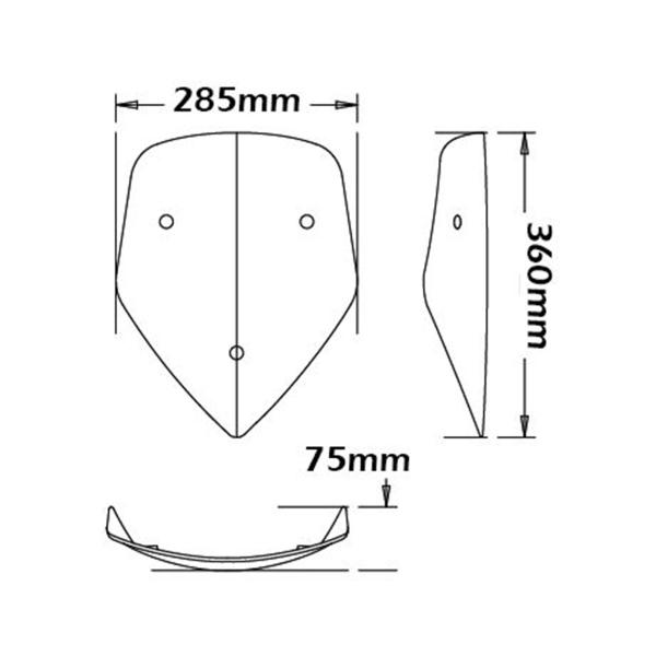 Isotta smokes light windscreen Ducati Multistrada 1200 2010-2013