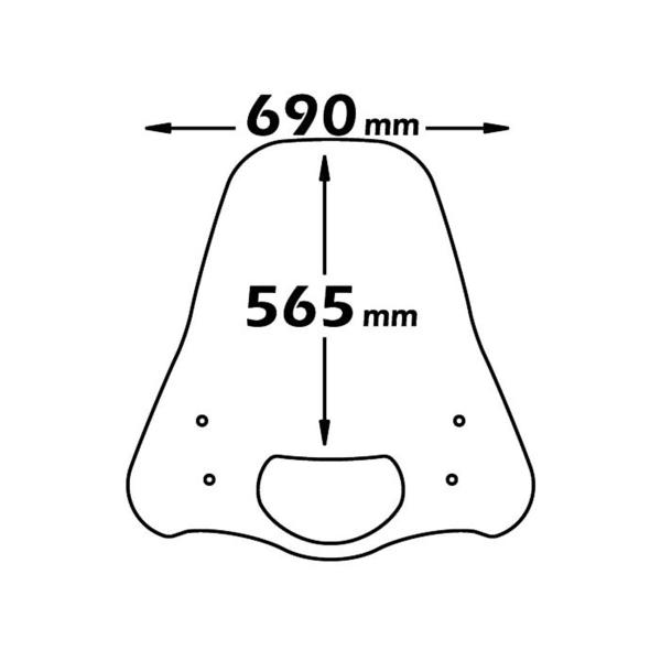 Isotta high transparent windscreen Peugeot V-CLIC 50 2007-2008