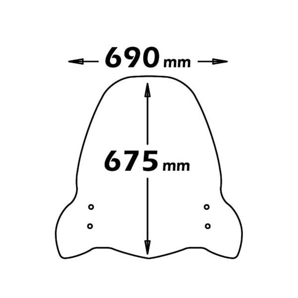 Isotta high transparent windscreen Piaggio NRG50 Power 2004-2007