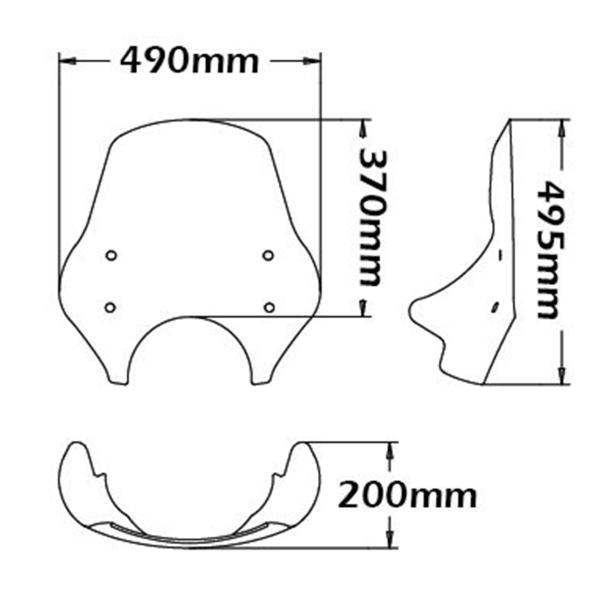 Cupolino Isotta fume chiaro Moto Guzzi Breva V1100 2006-2011