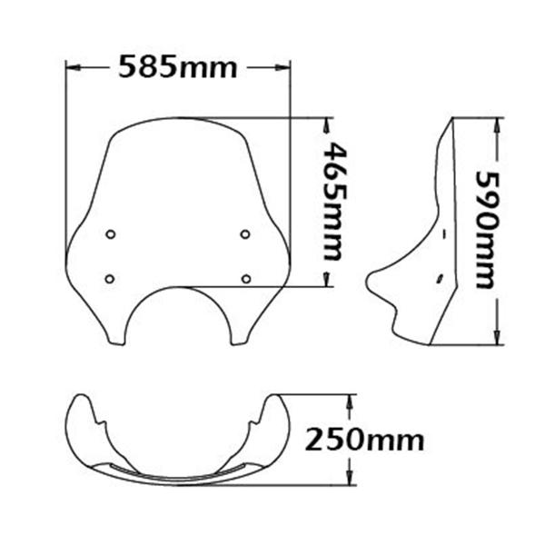 Cupolino Isotta fume chiaro alto Moto Guzzi Breva V1100 2006-2011