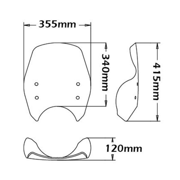 Cupolino Isotta fume chiaro Moto Guzzi Griso 850 2006-2011