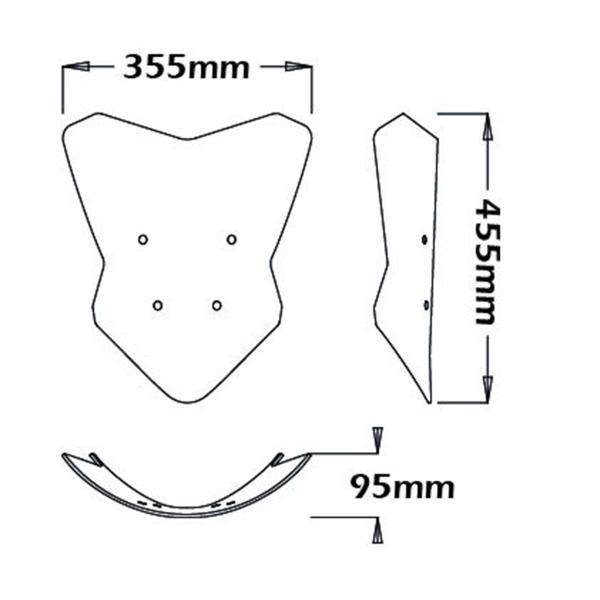 Cupolino Isotta fume chiaro alto Kawasaki ER6N 2012-2016