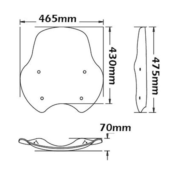 Cupolino Isotta fume chiaro basso Moto Guzzi Bellagio 900 2007-2014