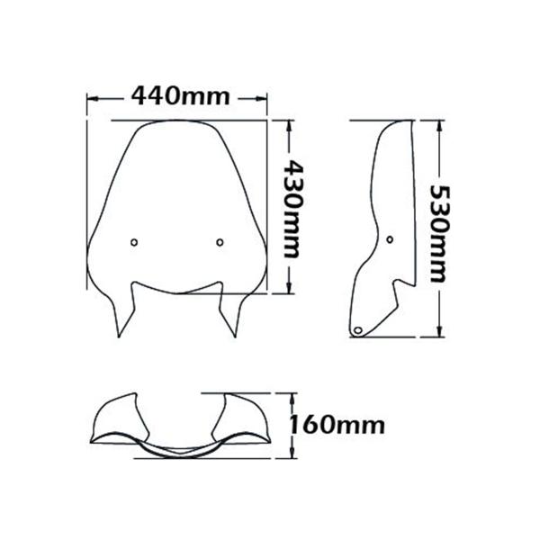 Isotta air flow smokes light windscreen BMW F650GS 2000-2003