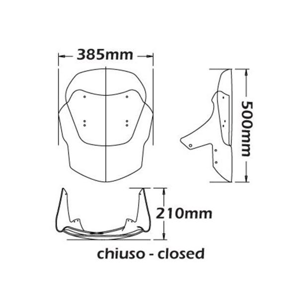 Isotta high transparent windscreen BMW F650CS Scarver 2002-2004
