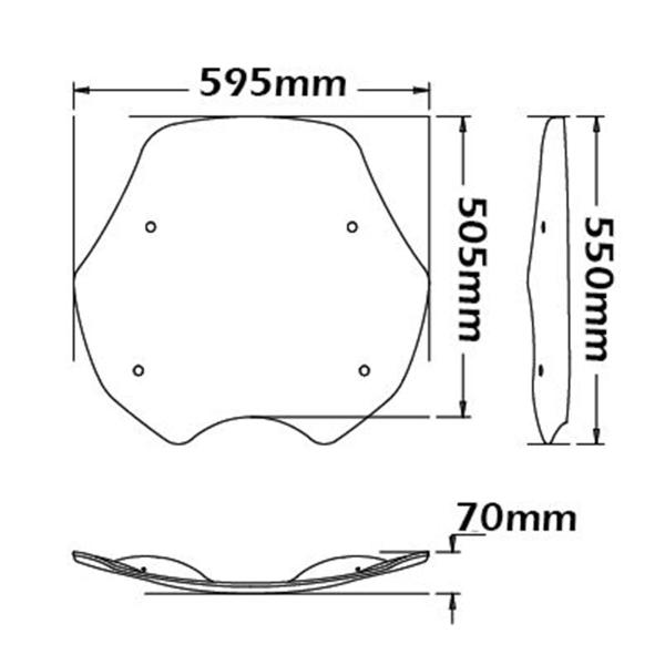 Isotta transparent windscreen BMW R850R 1994-2002