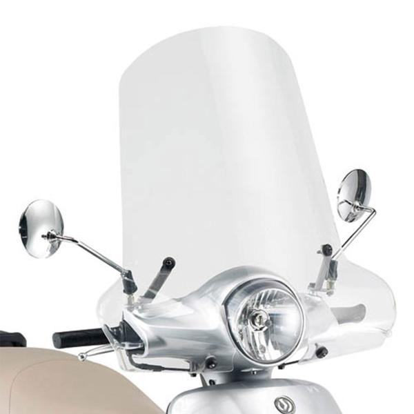 Windscreen Kappa transparent 50x63cm with brackets for SYM Fiddle II 50/125 2009>2014