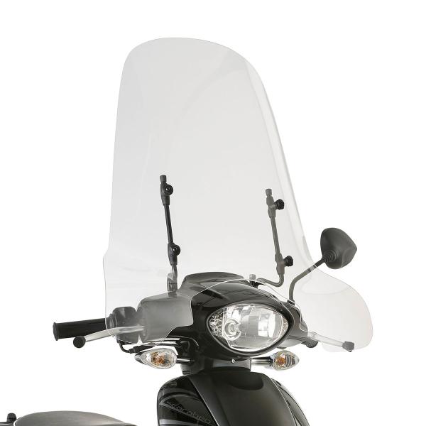 Windscreen Kappa transparent 56x66cm with brackets for Aprilia Scarabeo 50 2014>2018