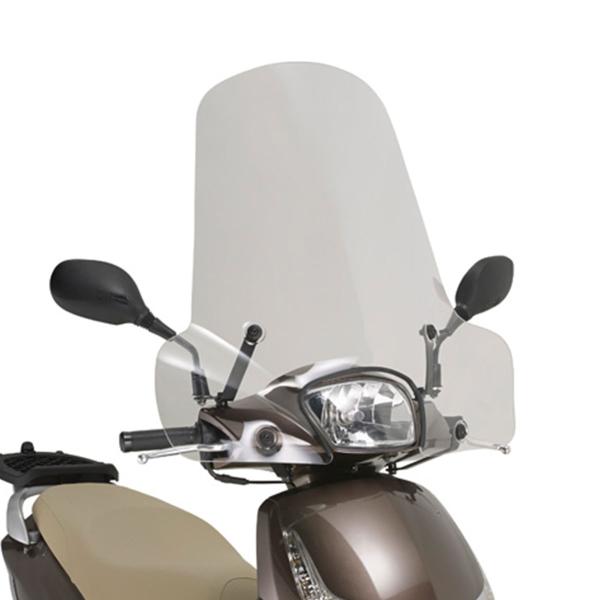 Parabrezza Kappa trasparente 50,8x66cm con attacchi specifico per Peugeot Tweet 50/125/150 2010>