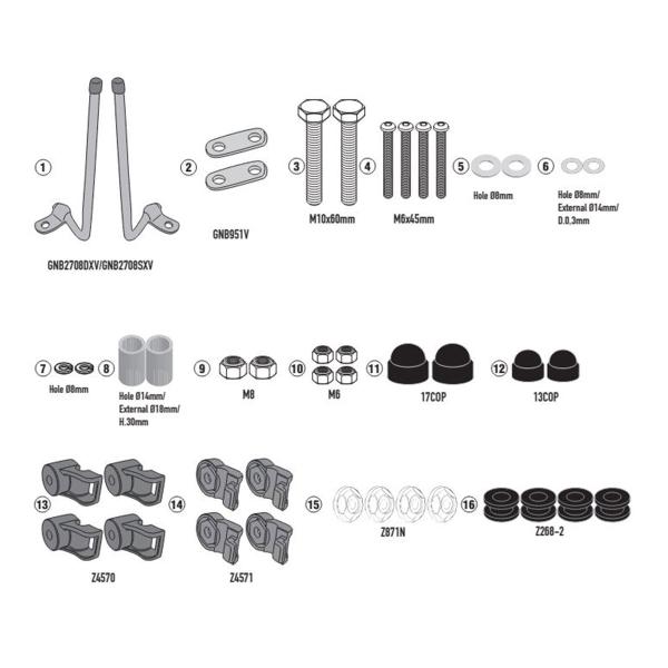 Givi windscreen fitting kit Kappa Honda SH Mode 125 2021-2022