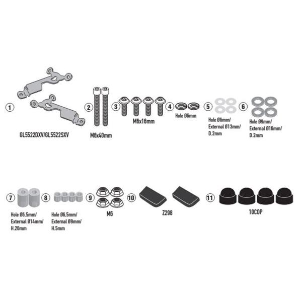 Givi windscreen fitting kit Kappa Honda CB750 Hornet 2023