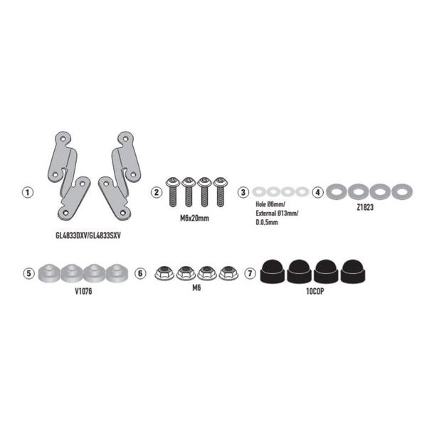 Givi windscreen fitting kit Kappa Yamaha MT07 2021-2022