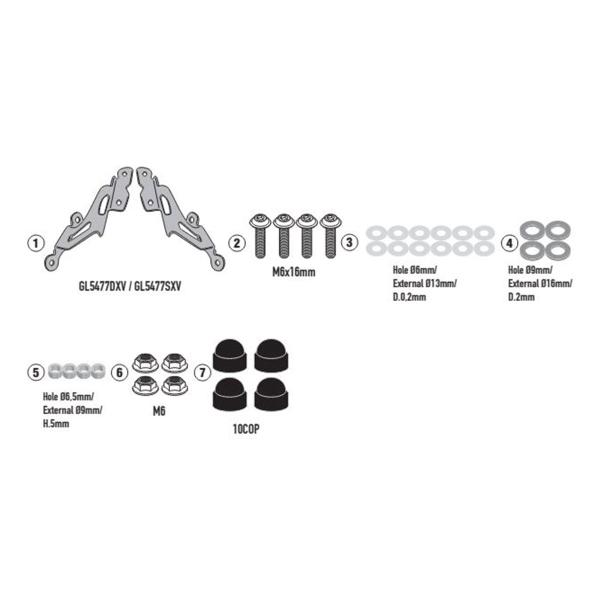 Givi windscreen fitting kit Kappa Yamaha MT125 2020-2022