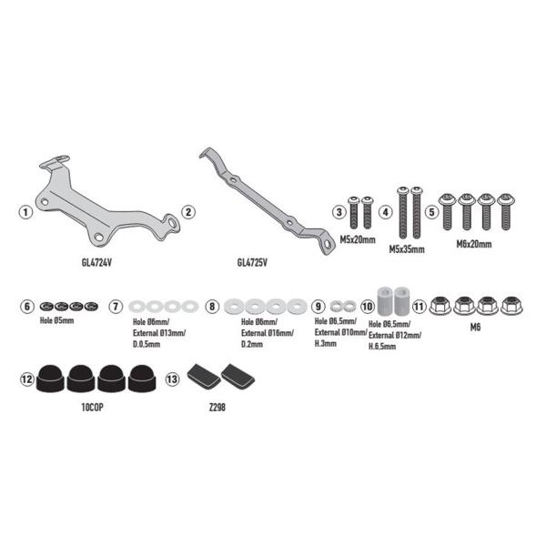 Givi windscreen fitting kit Kappa BMW F900R 2020-2022