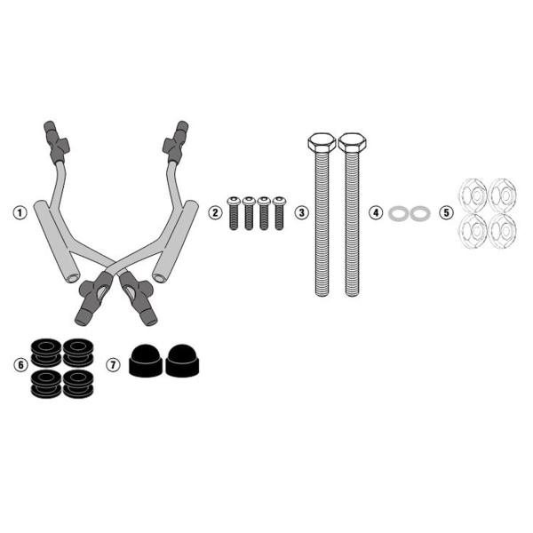 Givi windscreen fitting kit Kappa Piaggio Medley 125-150/S 2020-2022