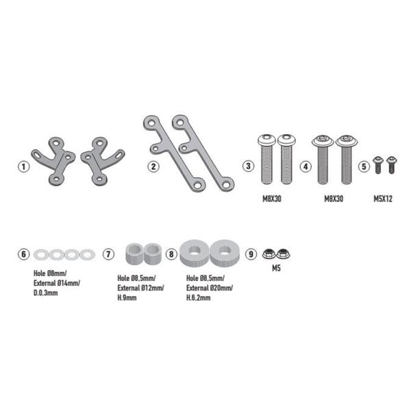 Givi windscreen fitting kit Kappa Triumph Speed Twin 1200 2019-2020
