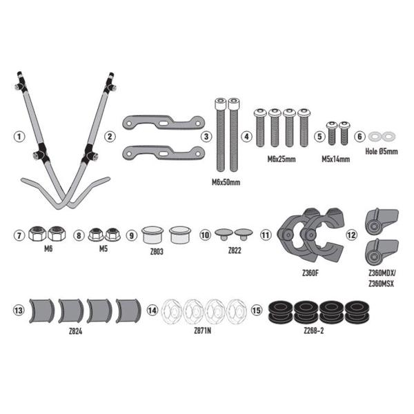Givi windscreen fitting kit Kappa NIU NQI 2019-2022