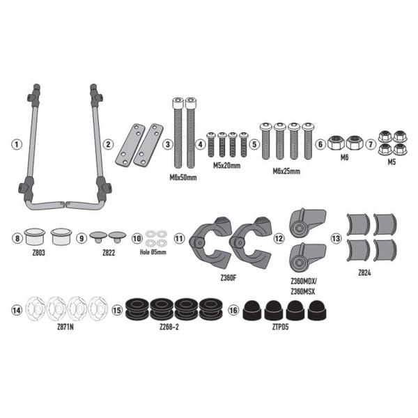 Givi windscreen fitting kit Kappa NIU UQI GT 2021-2022