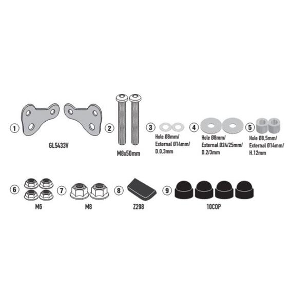 Givi windscreen fitting kit Kappa Royal Enfield HNTR 350 2022