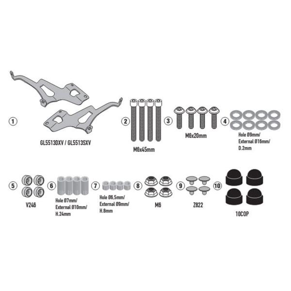 Givi windscreen fitting kit Kappa Royal Enfield Super Meteor 650 2023