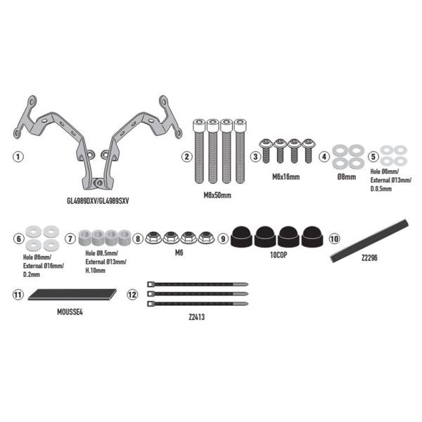 Givi windscreen fitting kit Kappa Cfmoto 650NK 2021-2022