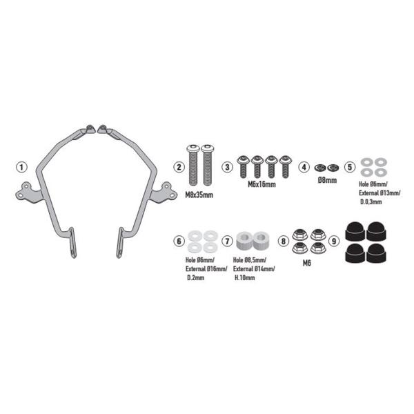Givi windscreen fitting kit Kappa Honda CMX500 Rebel 2020-2022