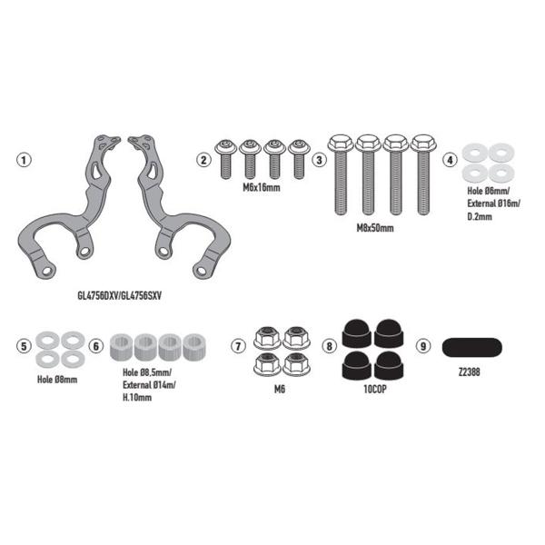 Givi windscreen fitting kit Kappa Triumph Trident 660 2021-2022